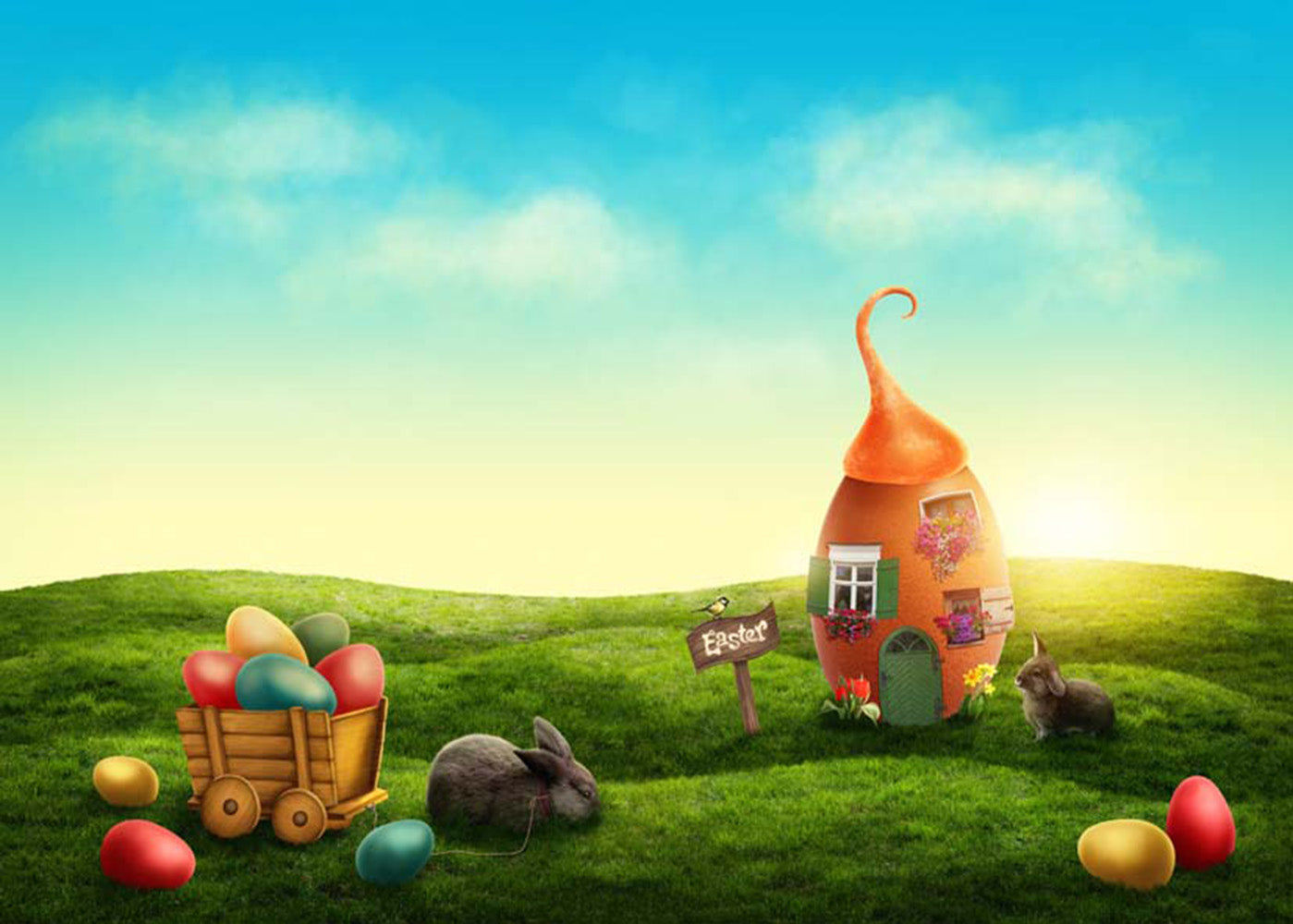 happy easter photo backdrops spring photography vinyl backdrops easter eggs for girls 12x8ft easter themed photo background easter religious photo booth backdrop easter church photo booth props
