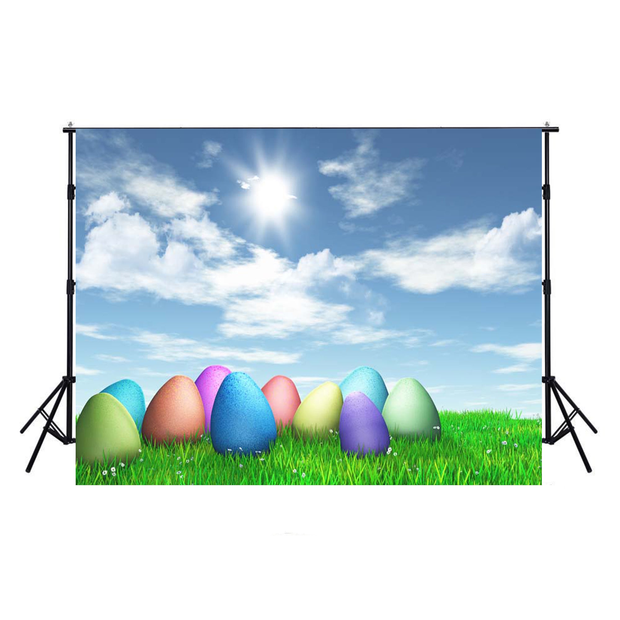 happy easter photo backdrops spring photography vinyl backdrops easter eggs for girls 7x5ft colorful eggs backdrops sky easter themed photo background easter religious photo booth backdrop easter church photo booth props