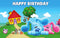 Arrière-plan de photographie d'indices bleus, arrière-plan de Photo de joyeux anniversaire, ballons personnalisés, décor imprimé de pattes, bannière d'affiche 