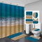 Sea Beach Print Shower Curtain Summer Ocean Set Bathroom Bathing Screen Anti-slip Toilet Lid Cover Carpet Rugs Home Decor