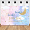 Gender Reveal Backdrop Pink Blue Twinkle Twinkle Little Star Baby Shower Photo Background Glitter Star Moon Backdrops