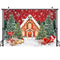 Gingerbread house Backdrop for Photography Merry Christmas Winter Snow Scene Portrait Background for Photo Studio Photocall Prop