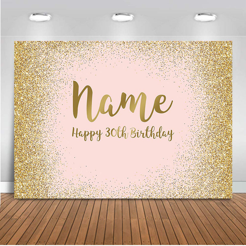 Glitter Pink birthday party decoration for photography Customize background for photocall boda wedding bridal Shower Backdrop