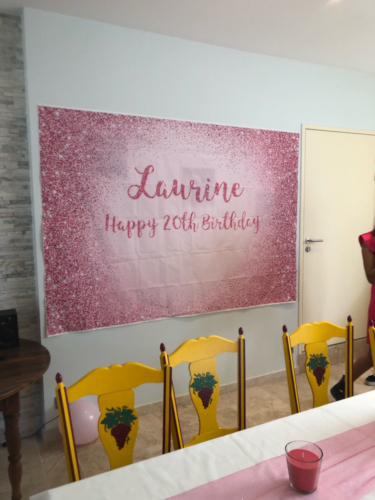 Personalized glitter pink black silver champagne birthday party decoration for photography background for picture wedding bridal Shower Backdrop