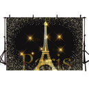 Glittering Paris Eiffel Tower Theme Photography Backdrop Wedding birthday Customized Photographic Backdrops For Photo Studio