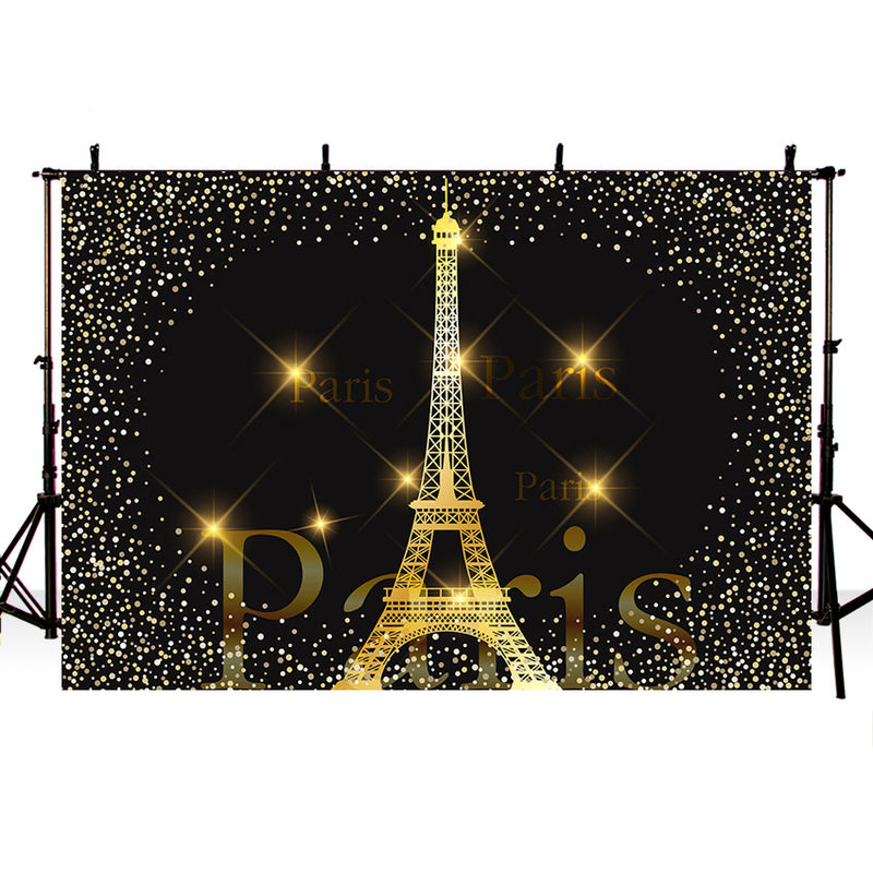 Étincelant Paris tour Eiffel thème photographie toile de fond mariage anniversaire personnalisé décors photographiques pour Studio Photo
