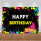 Glow Neon Birthday Backdrops for Photography Retro Disco Hip Hop Crazy Party Background Colorful Splatter Laser Ray Dark Night