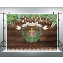God Bless Baptism Backdrop Rustic Wood First Holy Communion Photography Background Baby Shower Party Banner Backdrops
