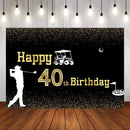 Personalized Women Birthday Backdrop Golf Amateur Club Photography Background Adults Man Birthday Party Decoration Banner Photo Studio Backdrop Props
