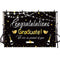 Arrière-plan de photographie de classe de remise de diplôme, arrière-plan noir et doré, décorations de Champagne, bannière de fond pour Studio Photo