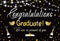 Fondo de fotografía de clase de graduación fondo negro y dorado decoraciones de champán telón de fondo Banner estudio fotográfico