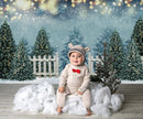 Arrière-plan personnalisé pour photographie de noël, 3 styles, pin de neige d'hiver, Bokeh, arrière-plan pour séance Photo, décoration de bonhomme de neige pour Studio Photo 