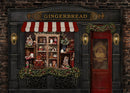 Christmas Toy Store Backdrop Retro Gingerbread House Photography Xmas Room Portrait Background Photo Studio Winter Street Snow