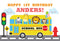 Personalized Photography Background Cartoon Animals Kindergarten School Bus Baby Shower Birthday Party Backdrop Photo Studio Props