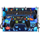 Game Happy Birthday Photography Game on Birthday Party Banner Gaming Theme Child Kids Boy Backdrop Photo Studio Props