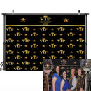 Royal Crown Black Hollywood Vip Banner Backdrop Birthday Adults Children Party Wedding Custom Luxury Background Photo Studio