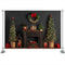 Christmas Photography Background Party Birthday Newborn Backdrop Fireplace Christmas Tree Wreath Child Decoration Photo Studio