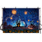 Halloween Themed Photography Backdrop Moon Night Spooky Forest Pumpkins Background Dead Trees Haunted House Party Decorations