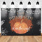 Banner de fiesta de Halloween Tema de calabaza pequeña Fondo de fiesta de bienvenida para bebé recién nacido para fotografía Murciélago Araña Niños Fondo negro para estudio fotográfico