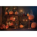 Halloween Pumpkin Lantern Photography Backdrops Wizard House Halloween Children Portrait Background Candle Potion Photocall