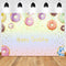 Happy Birthday Theme Party Photo Background Sweet Donut Backdrop for Children Dessert Shop Banner Decoration Background