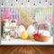 Fondo de huevos de Pascua felices, flor rosa de primavera, decoración de retrato para niños recién nacidos, telón de fondo para estudio fotográfico 