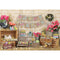 Arrière-plan de photographie de pâques, fleurs de printemps, œufs, décor de fête en bois, bannière pour Studio Photo 