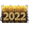 Arrière-plan de photographie de bonne année 2022, paillettes dorées, Bokeh, décor de fête du réveillon du nouvel an, Studio Photo