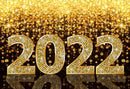 Happy New Year 2022 Photography Background Gold Glitter Bokeh New Years Eve Festival Party Decor Backdrop Photo Studio