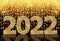 Arrière-plan de photographie de bonne année 2022, paillettes dorées, Bokeh, décor de fête du réveillon du nouvel an, Studio Photo