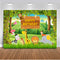 Happy birthday theme party safari jungle forest animals backdrop for photography newborn baby wild birthday background for photo