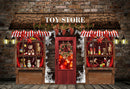 Christmas Toy Store Backdrop Retro Gingerbread House Photography Xmas Room Portrait Background Photo Studio Winter Street Snow