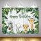 Jungle Green Forest Happy Birthday Background Photography Woodland Safari Party Backdrop Newborn Animals Baby Shower Photo Shoot