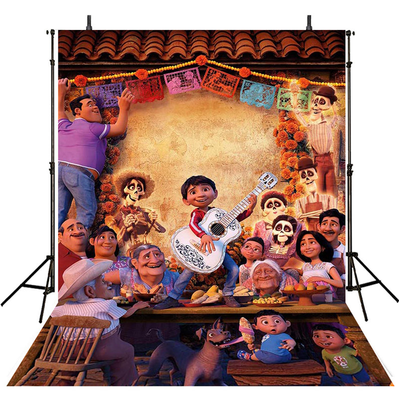 photography backdrops Coco film-backdrops Coco Movie-backdrop for pictures movie theme-photo booth props disney movie-photo backdrop Remember Me-photo booth props Miguel Rivera