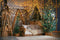 Old Brick Fireplace Christmas Tree Gift Teddy Bear Baby Photo Background Photography Backdrop Photocall Photo Studio