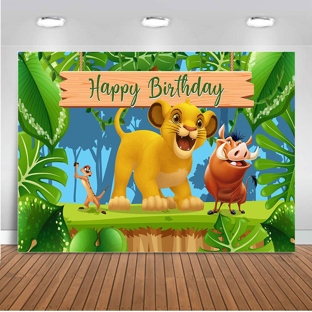 Custom The Lion King Photo Backdrops Birthday Photo Background Banner