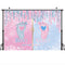 Fondo de revelación de género de pies pequeños para decoración de fiesta de niño o niña, accesorios de fondo para fotografía con purpurina rosa y azul para recién nacido, Baby Shower