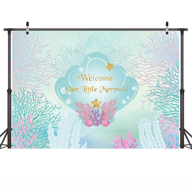 Little Mermaid Backdrop for Photographic Shoot Birthday Party Photo Ba –  dreamybackdrop