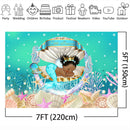 Little Mermaid Backdrop for Photography Newborn Girl Birthday Theme Party Decoration Supplies Baby Shower Personalize Backdrops