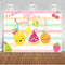 Little Sweet Girl One Birthday Backdrop 1st Birthday Smash Cake Background Decor Summer Fruit Party Photography Rainbow Stripes