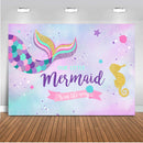Little mermaid backdrop for photography newborn baby shower customize party decoration supplies background for photo studio prop