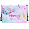 Little mermaid backdrop for photography newborn baby shower customize party decoration supplies background for photo studio prop