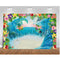 Arrière-plan de fête d'anniversaire Ocean Luau, bannière de fête Moana d'été Aloha, stand Photo, décoration d'arrière-plan de photographie