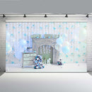 Baby Birthday Photography Backdrops Balloon Boy Blue Cake First Birthday Decor Custom Photo Background for Pictures