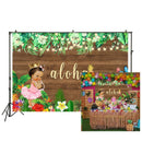 Toile de fond pour anniversaire, nouveau-né, Aloha, fête prénatale, princesse Luau hawaïenne, arrière-plan pour photographie, stand Photo