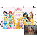 Custom Name Princess Photo Backdrop Children Birthday Party Background Banner
