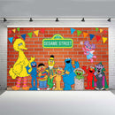 Sesame Street Happy Birthday Theme Photo Backgrounds Boy Girl 1st 2nd 3rd Birthday Party Photography Backdrops Baby Shower Supplies Dessert Cake Table Decor Vinyl