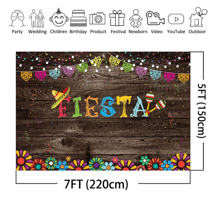 Fiesta Birthday Party Backdrop Mexican Fiesta Themed Birthday Photo Booth Background Summer Luau Pool Backdrops Decor