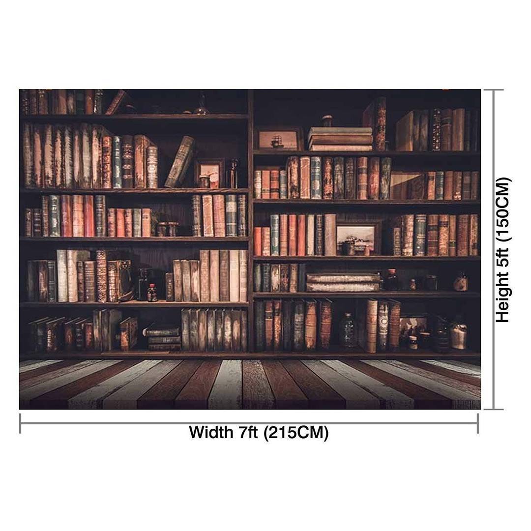2020 Vintage Bookshelf Bachelor Photography Backdrops Adults Photographic Background Books Props for Photo Studio