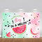Watermelon Themed One in a Cocomelon Backdrop Kids Happy 1st Birthday Party Banner Watercolor Summer Fruit Photography Background for Girls Picture
